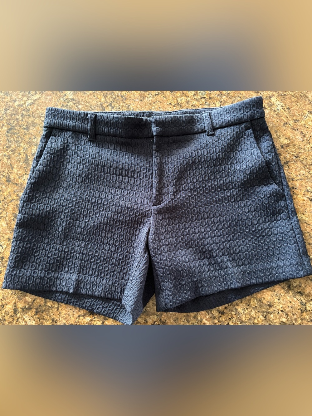 Banana Republic Textured Navy Bermuda Shorts